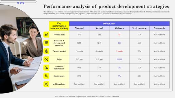 Performance Analysis Of Product Development Strategies Sample PDF