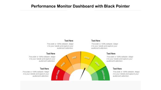 Performance Monitor Dashboard With Black Pointer Ppt PowerPoint Presentation Gallery Graphics Example PDF Performance Monitor Dashboard With Black Pointer Ppt PowerPoint Presentation Gallery Graphics Example PDF