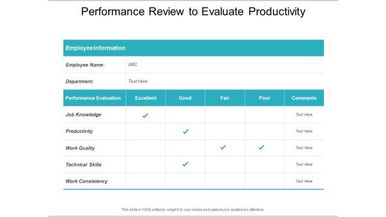 Performance Review To Evaluate Productivity Ppt PowerPoint Presentation Slides Images Performance Review To Evaluate Productivity Ppt PowerPoint Presentation Slides Images