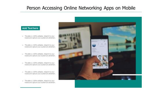 Person Accessing Online Networking Apps On Mobile Ppt PowerPoint Presentation Icon Styles PDF Person Accessing Online Networking Apps On Mobile Ppt PowerPoint Presentation Icon Styles PDF
