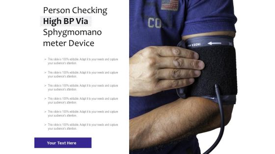 Person Checking High BP Via Sphygmomanometer Device Ppt PowerPoint Presentation File Structure PDF Person Checking High BP Via Sphygmomanometer Device Ppt PowerPoint Presentation File Structure PDF