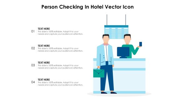 Person Checking In Hotel Vector Icon Ppt PowerPoint Presentation Icon Tips PDF