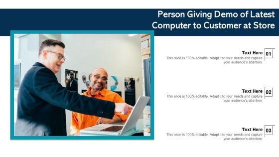 Person Giving Demo Of Latest Computer To Customer At Store Ppt Infographic Template Smartart PDF Person Giving Demo Of Latest Computer To Customer At Store Ppt Infographic Template Smartart PDF