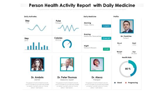 Person Health Activity Report With Daily Medicine Ppt PowerPoint Presentation Outline Graphics Tutorials PDF Person Health Activity Report With Daily Medicine Ppt PowerPoint Presentation Outline Graphics Tutorials PDF