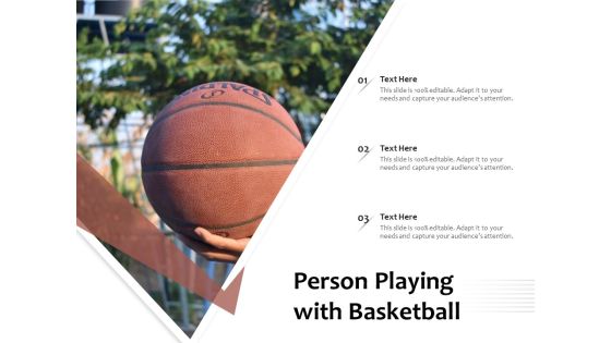 Person Playing With Basketball Ppt PowerPoint Presentation Professional Structure PDF