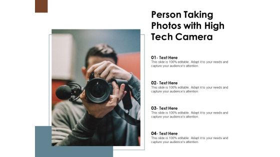 Person Taking Photos With High Tech Camera Ppt PowerPoint Presentation Gallery Influencers PDF