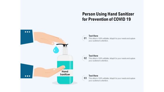 Person Using Hand Sanitizer For Prevention Of COVID 19 Ppt PowerPoint Presentation Infographics Images PDF Person Using Hand Sanitizer For Prevention Of COVID 19 Ppt PowerPoint Presentation Infographics Images PDF