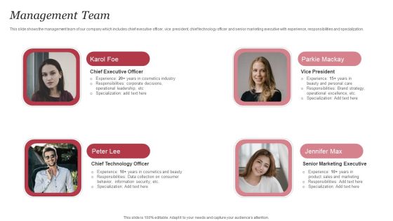 Personal Care Company Profile Management Team Ppt PowerPoint Presentation Gallery Icons PDF Personal Care Company Profile Management Team Ppt PowerPoint Presentation Gallery Icons PDF