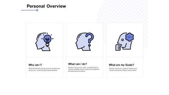 Personal Overview Ppt PowerPoint Presentation Show Aids