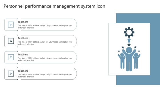 Personnel Performance Management System Icon Brochure PDF