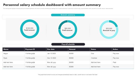 Personnel Salary Schedule Dashboard With Amount Summary Background PDF Personnel Salary Schedule Dashboard With Amount Summary Background PDF
