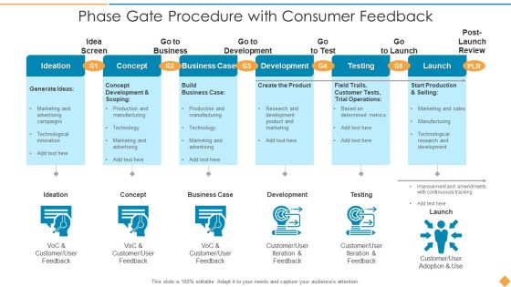 Phase Gate Procedure With Consumer Feedback Themes PDF