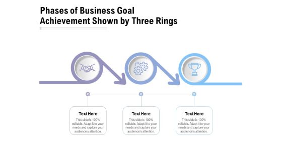 Phases Of Business Goal Achievement Shown By Three Rings Ppt PowerPoint Presentation File Shapes PDF