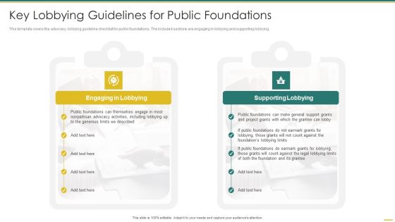 Philanthropy Defense Playbook Key Lobbying Guidelines For Public Foundations Structure PDF