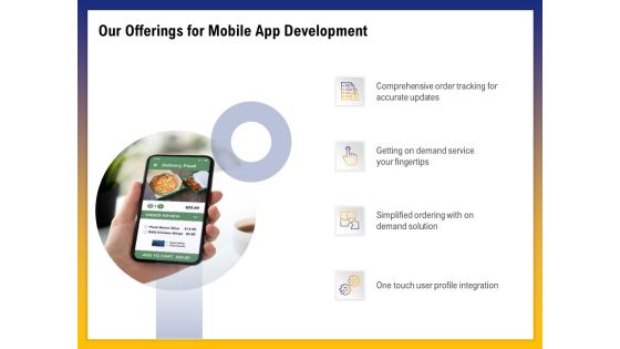 Phone Application Buildout Our Offerings For Mobile App Development Ppt PowerPoint Presentation Gallery Example Topics PDF Phone Application Buildout Our Offerings For Mobile App Development Ppt PowerPoint Presentation Gallery Example Topics PDF