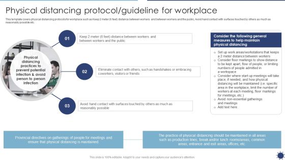 Physical Distancing Protocol Guideline For Workplace Organization Transformation Instructions Topics PDF Physical Distancing Protocol Guideline For Workplace Organization Transformation Instructions Topics PDF