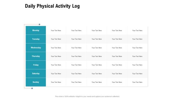 Physical Trainer Daily Physical Activity Log Download PDF Physical Trainer Daily Physical Activity Log Download PDF