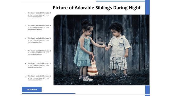 Picture Of Adorable Siblings During Night Ppt PowerPoint Presentation Icon Slideshow PDF