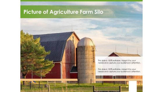 Picture Of Agriculture Farm Silo Ppt PowerPoint Presentation File Graphics Example PDF