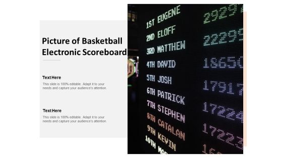 Picture Of Basketball Electronic Scoreboard Ppt PowerPoint Presentation Summary Ideas Picture Of Basketball Electronic Scoreboard Ppt PowerPoint Presentation Summary Ideas