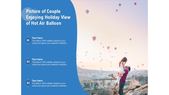 Picture Of Couple Enjoying Holiday View Of Hot Air Balloon Ppt PowerPoint Presentation Gallery Clipart Images PDF Picture Of Couple Enjoying Holiday View Of Hot Air Balloon Ppt PowerPoint Presentation Gallery Clipart Images PDF