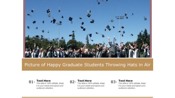 Picture Of Happy Graduate Students Throwing Hats In Air Ppt PowerPoint Presentation File Slide Portrait PDF