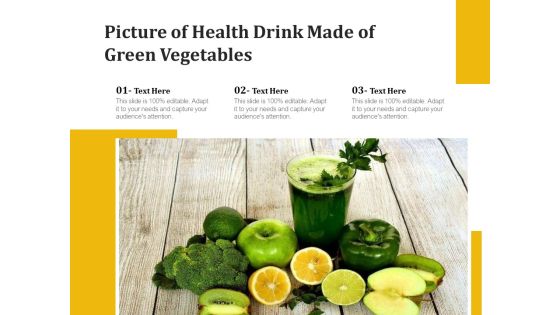 Picture Of Health Drink Made Of Green Vegetables Ppt PowerPoint Presentation Infographic Template Visual Aids PDF Picture Of Health Drink Made Of Green Vegetables Ppt PowerPoint Presentation Infographic Template Visual Aids PDF