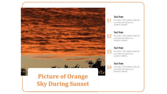 Picture Of Orange Sky During Sunset Ppt PowerPoint Presentation Gallery Format Ideas PDF Picture Of Orange Sky During Sunset Ppt PowerPoint Presentation Gallery Format Ideas PDF