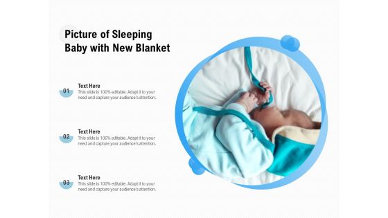 Picture Of Sleeping Baby With New Blanket Ppt PowerPoint Presentation Gallery Images PDF