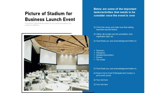 Picture Of Stadium For Business Launch Event Ppt PowerPoint Presentation Summary Slide PDF Picture Of Stadium For Business Launch Event Ppt PowerPoint Presentation Summary Slide PDF