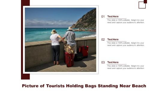 Picture Of Tourists Holding Bags Standing Near Beach Ppt PowerPoint Presentation Inspiration Infographic Template PDF