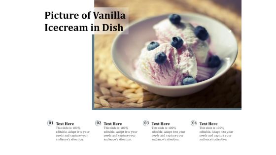 Picture Of Vanilla Icecream In Dish Ppt PowerPoint Presentation Gallery File Formats PDF Picture Of Vanilla Icecream In Dish Ppt PowerPoint Presentation Gallery File Formats PDF