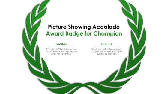 Picture Showing Accolade Award Badge For Champion Ppt PowerPoint Presentation Gallery Infographics PDF Picture Showing Accolade Award Badge For Champion Ppt PowerPoint Presentation Gallery Infographics PDF