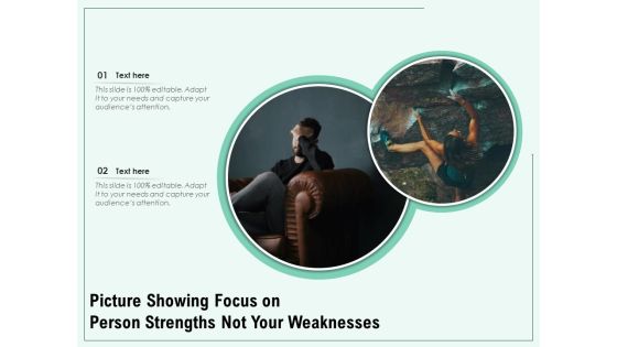 Picture Showing Focus On Person Strength Not Your Weaknesses Ppt PowerPoint Presentation Ideas Backgrounds PDF