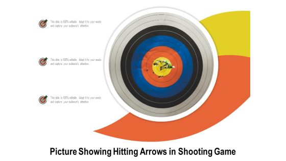 Picture Showing Hitting Arrows In Shooting Game Ppt PowerPoint Presentation Outline Grid PDF