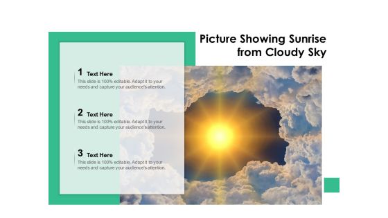 Picture Showing Sunrise From Cloudy Sky Ppt PowerPoint Presentation File Infographics PDF Picture Showing Sunrise From Cloudy Sky Ppt PowerPoint Presentation File Infographics PDF