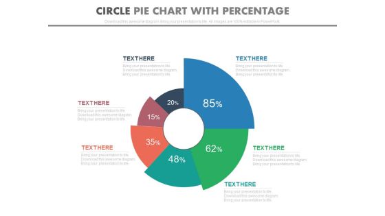 Pie Chart With Increasing Percentage Values Powerpoint Slides Pie Chart With Increasing Percentage Values Powerpoint Slides