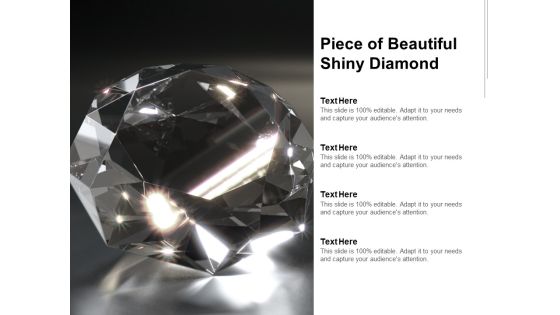 Piece Of Beautiful Shiny Diamond Ppt PowerPoint Presentation Portfolio Format Ideas