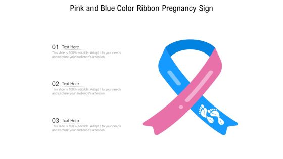Pink And Blue Color Ribbon Pregnancy Sign Ppt PowerPoint Presentation Infographic Template Picture PDF