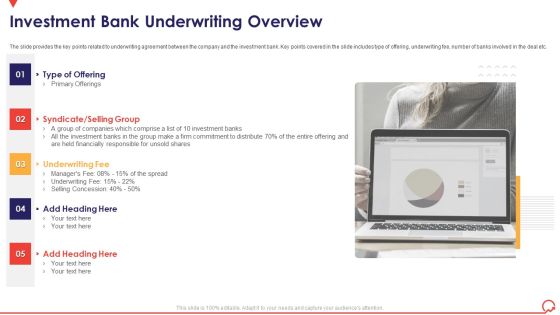 Pitch Book Capital Funding Deal IPO Pitchbook Investment Bank Underwriting Overview Portrait PDF
