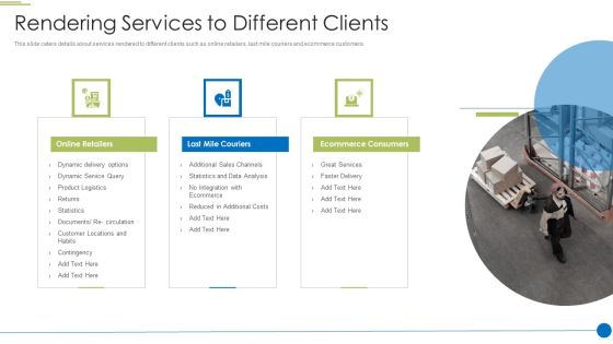 Pitch Deck For Shipping And Logistics Startup Rendering Services To Different Clients Graphics PDF Pitch Deck For Shipping And Logistics Startup Rendering Services To Different Clients Graphics PDF