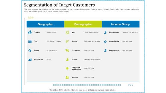 Pitch Deck For Short Term Debt Financing Segmentation Of Target Customers Graphics PDF