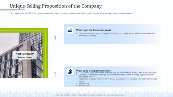 Pitch Deck To Draw External Capital From Commercial Banking Institution Unique Selling Proposition Of The Company Information PDF Pitch Deck To Draw External Capital From Commercial Banking Institution Unique Selling Proposition Of The Company Information PDF