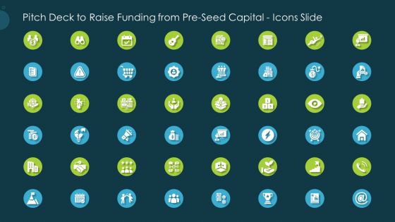 Pitch Deck To Raise Funding From Pre Seed Capital Icons Slide Sample PDF Pitch Deck To Raise Funding From Pre Seed Capital Icons Slide Sample PDF