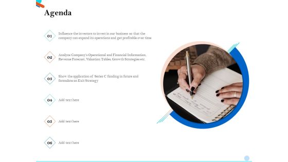 Pitch Presentation Raising Series C Funds Investment Company Agenda Themes PDF Pitch Presentation Raising Series C Funds Investment Company Agenda Themes PDF