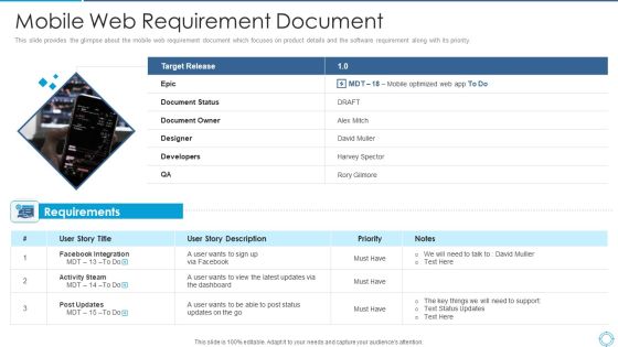 Plan For Project Scoping Management Mobile Web Requirement Document Graphics PDF Plan For Project Scoping Management Mobile Web Requirement Document Graphics PDF