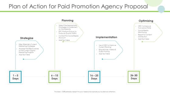 Plan Of Action For Paid Promotion Agency Proposal Icons PDF Plan Of Action For Paid Promotion Agency Proposal Icons PDF
