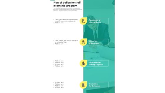 Plan Of Action For Staff Internship Program One Pager Sample Example Document Plan Of Action For Staff Internship Program One Pager Sample Example Document