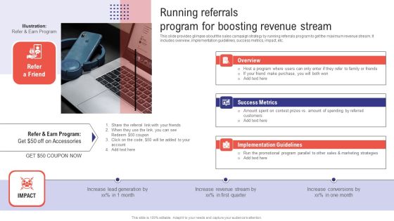 Planning Sales Campaign To Improve Running Referrals Program For Boosting Revenue Designs PDF Planning Sales Campaign To Improve Running Referrals Program For Boosting Revenue Designs PDF