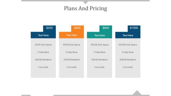 Plans And Pricing Ppt PowerPoint Presentation Professional Example